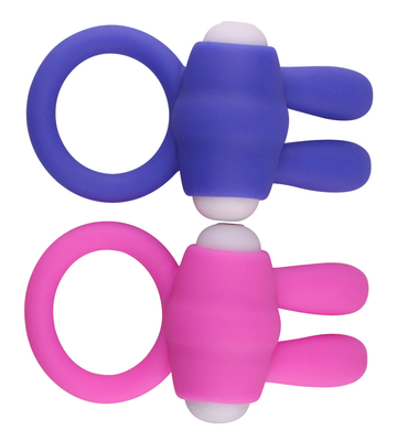 Anneau de coq de lapin Vibrateur Penis Anneau avec des perles pour stimulation supplémentaire