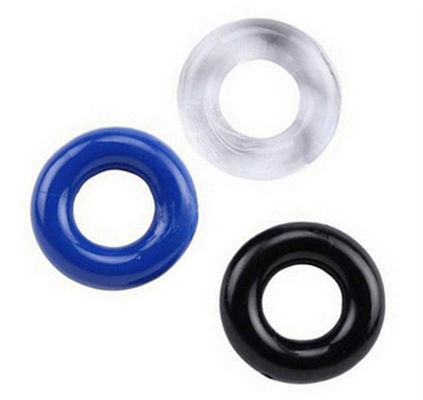 Utilisateurs de silicone pour hommes Fermeture de cristal coloré Anneau de sperme Retour de l'anneau Produits pour adultes amusants