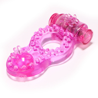 Cock Ring Vibrator Penis Ring avec des perles pour une stimulation supplémentaire
