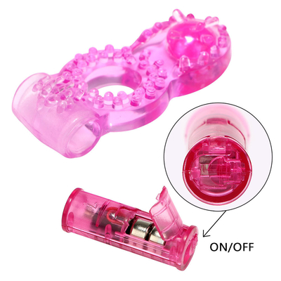 Cock Ring Vibrator Penis Ring avec des perles pour une stimulation supplémentaire